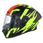 CASCO SMK STELLAR TREK AMARILLO MATE L de un lado